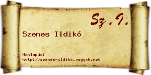 Szenes Ildikó névjegykártya