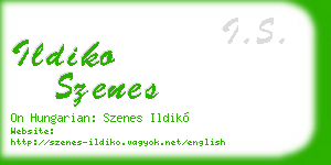 ildiko szenes business card